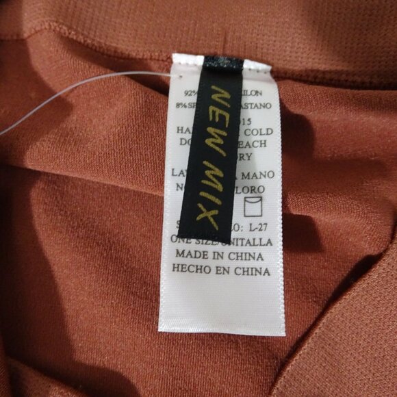 New Mix Tights Women One Size Rust Brown Nylon Spandex NEW - Picture 4 of 8